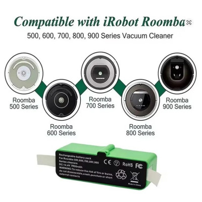 Аккумуляторная батарея 3500 mAh 14.4V Li-Ion iRobot Roomba 896, 960, 965, 980, 985, 550, 665, 692