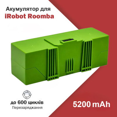 Аккумулятор для iRobot Roomba i7156, J7550, i3, i4, i7, i8, j7 e series, i series, ABL-F 5200 mAh