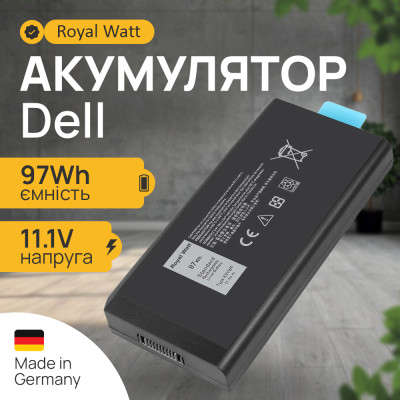 Аккумулятор (батарея) для Dell P45G P46G E5404 E7404 X8VWF VCWGN XN4KN XRJDF Royal Watt 97 Wh