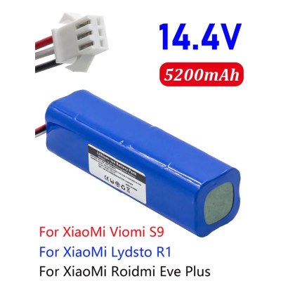 Аккумулятор (батарея 5200 mAh) для робота пылесоса Xiaomi Viomi s9, Roidmi (eve plus/eva), Lydsto R1